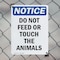 Signmission Do Not Feed Or Touch The Animals, 10 in W x Rectangle, Plastic OS-2PACK-NS-P-1014-V-11274 - alternate 3